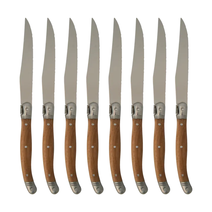 Set de 8 couteaux à viande Nordwik - Acier inoxydable-bois - Nordwik