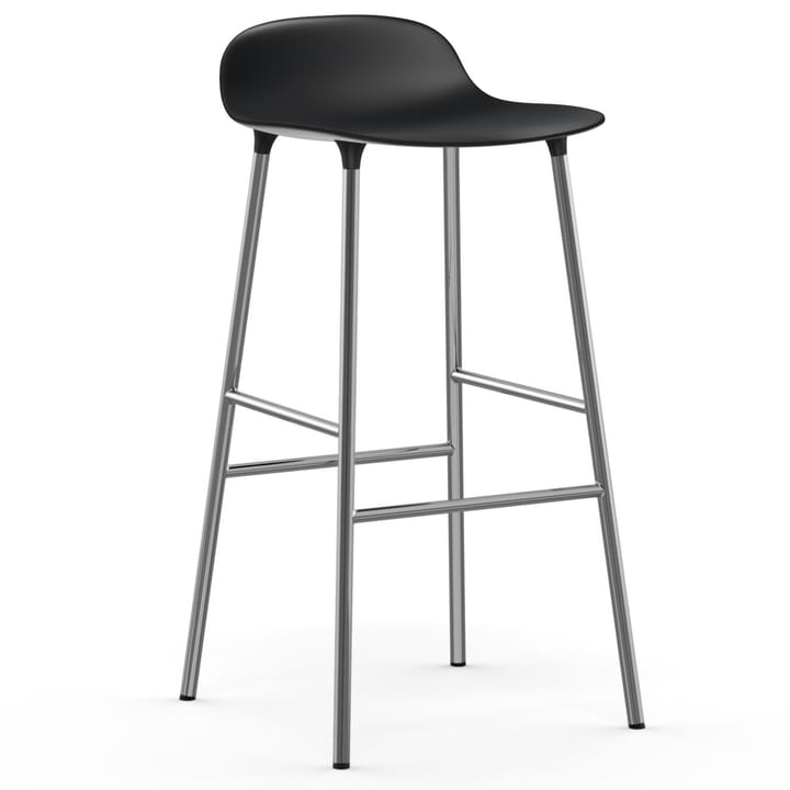 Chaise de bar Form pieds chrom�és 75 cm - Noir - Normann Copenhagen