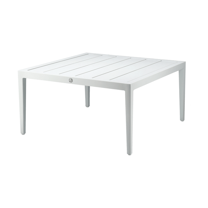 Table basse Santander 78x78x40 cm, Aluminium blanc 1898