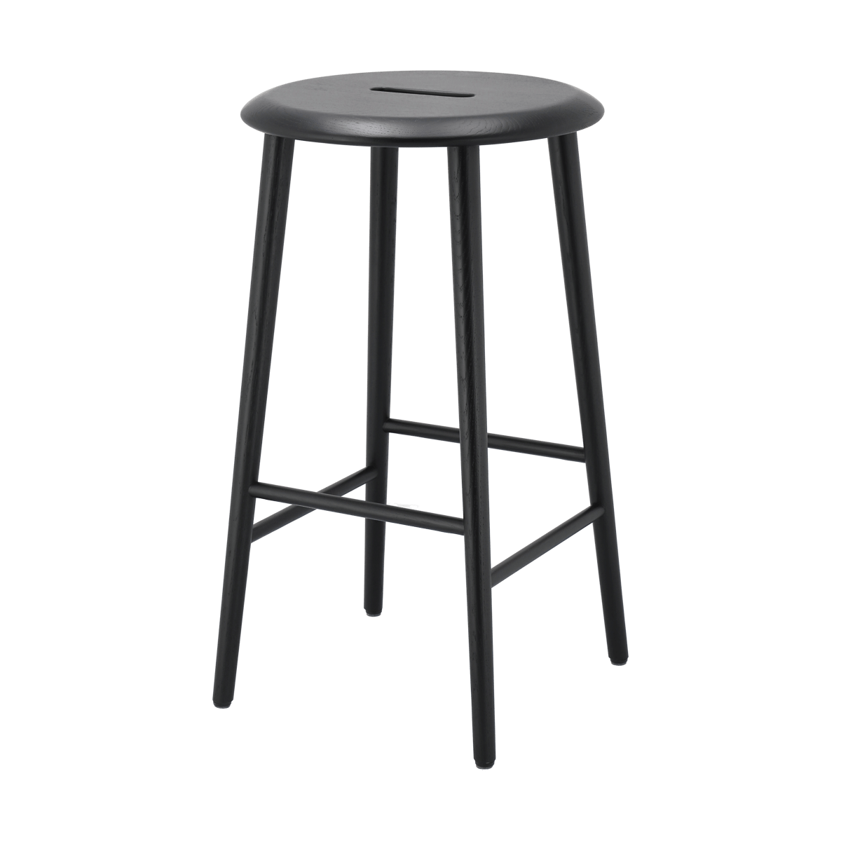 1898 Tabouret de bar Norrabo 65 cm Chêne laqué noir