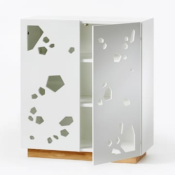 Armoire Sneak peek - blanc, pied laqué blanc - A2