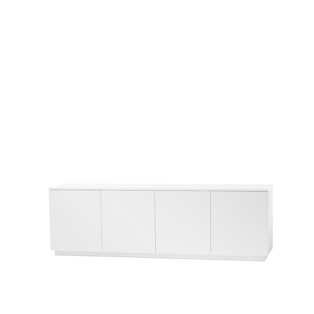 A2 Buffet Beam laqué blanc, socle blanc