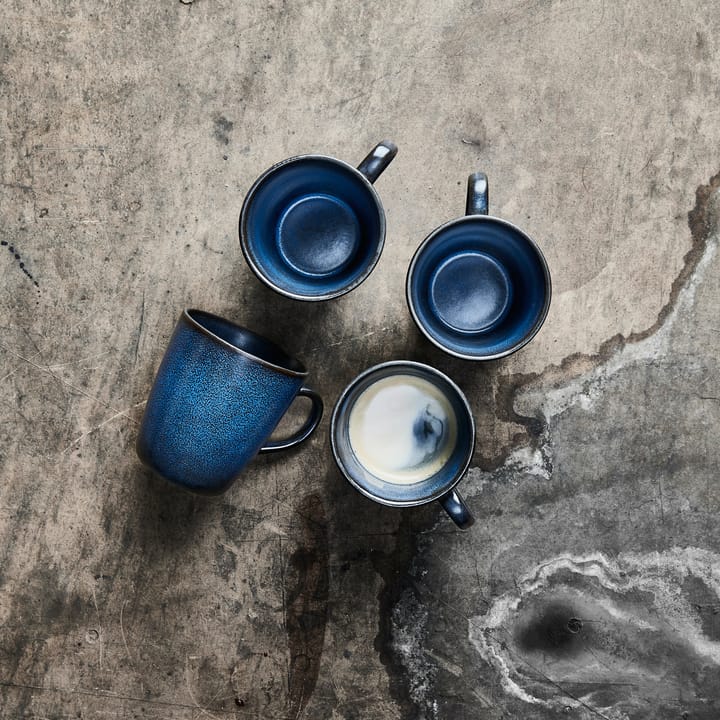 Tasse avec poignée Raw 35 cl Lot de 4, Midnight blue Aida