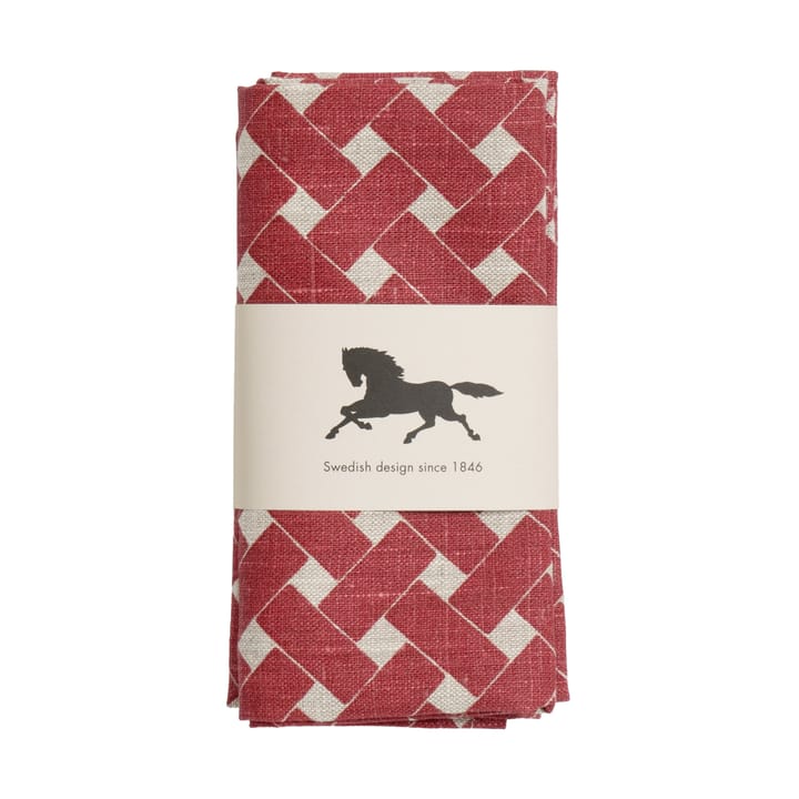 Lot de 2 serviettes en osier 45x45 cm, Rouge Almedahls