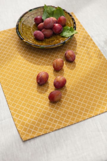 Nappe Prickruta 34x45 cm 2 pièces - Ocre - Almedahls