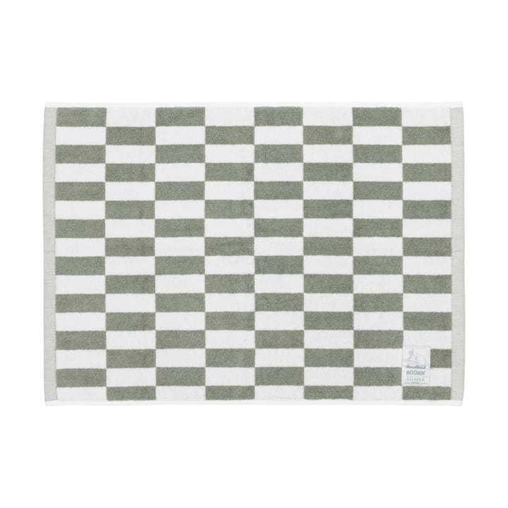 Tapis de bain Mumin 50x70 cm - Quadrados verde-branco - Arabia