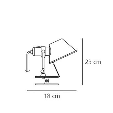 Lampe murale Tolomeo pinza - aluminium, led - Artemide