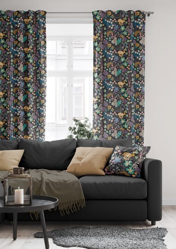 Tissu Lyckeflyckt - Noir - Arvidssons Textil