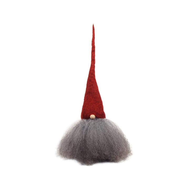 Lutin à barbu, Rouge/Gris, grand Åsas tomtebod