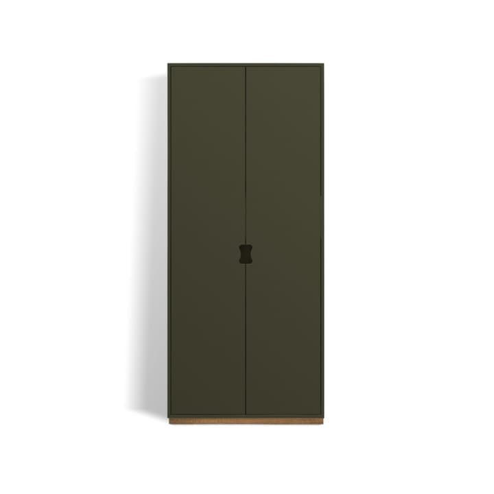 Armoire haute Snö F - Taupe, base en chêne, dj.30 cm - Asplund