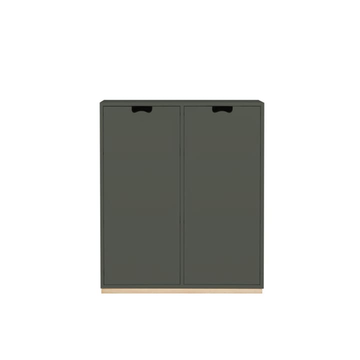 Armoire Snö E - Green khaki, base en bouleau, portes opaques, dj.30 cm - Asplund