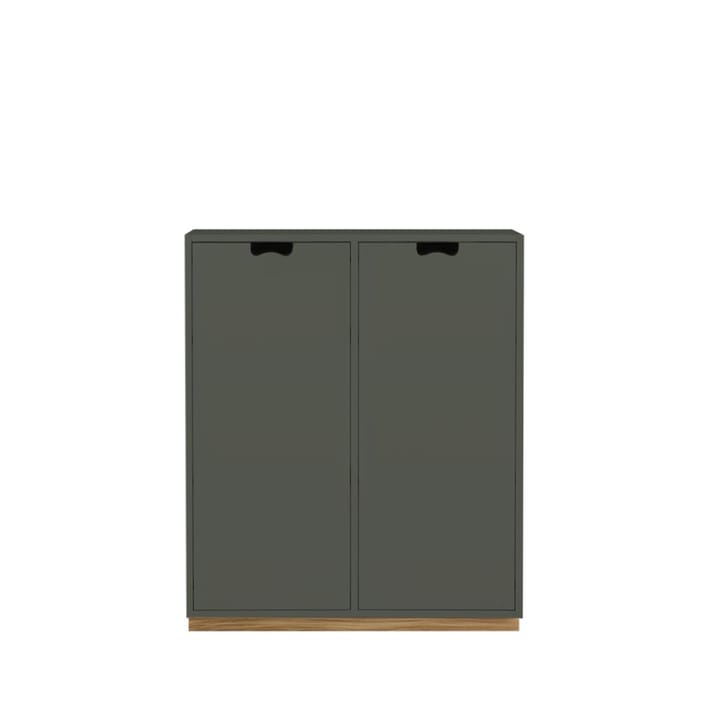 Armoire Snö E - Green khaki, base en chêne, portes opaques, dj.42 cm - Asplund