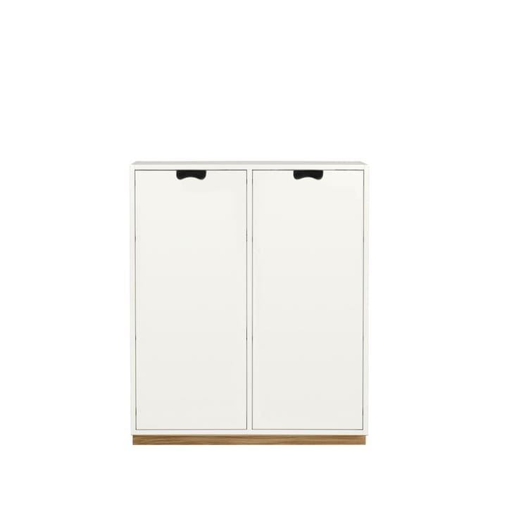 Armoire Snö E - White, base en chêne, portes opaques, dj.30 cm - Asplund