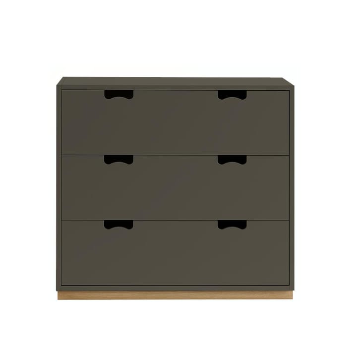 Commode Snö A3 - taupe, support en chêne - Asplund