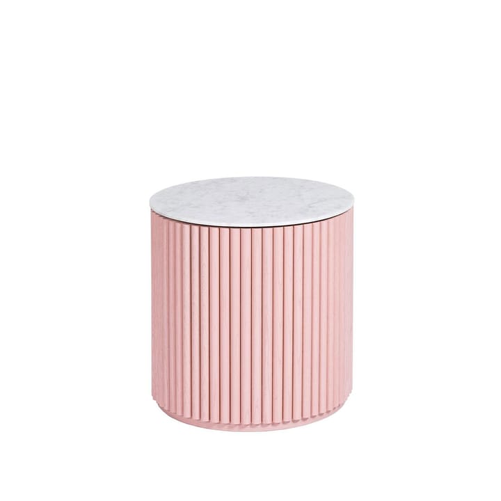 Petit Palais table d'appoint - dusty pink, h42, dessus en marbre carrara - Asplund