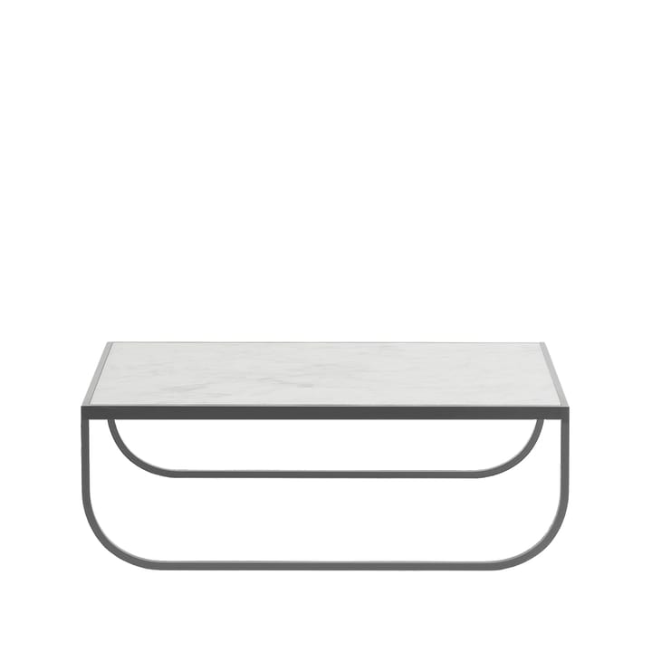 Table basse Tati Low - marble blanc, support storm grey - Asplund