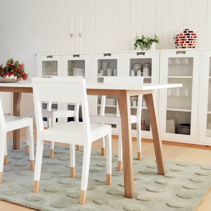 Table de chevet Snö G3, char grey, roues noires Asplund