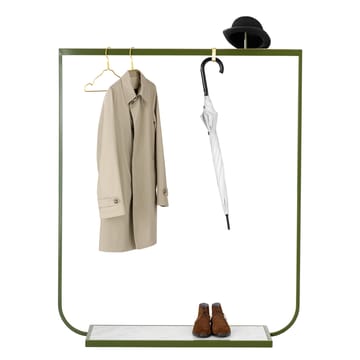 Tati porte-vêtements - green khaki, small, marbre carrara - Asplund