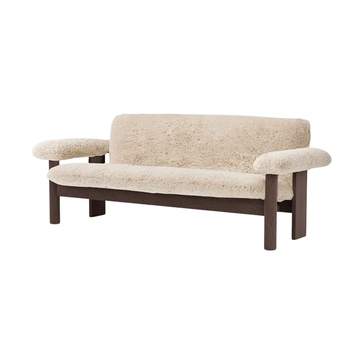 Canapé 2 places Brasilia, Dark oak-Nature sheepskin curly Audo Copenhagen