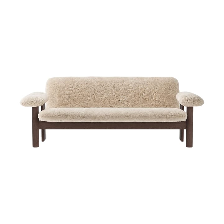 Canapé 2 places Brasilia, Dark oak-Nature sheepskin curly Audo Copenhagen