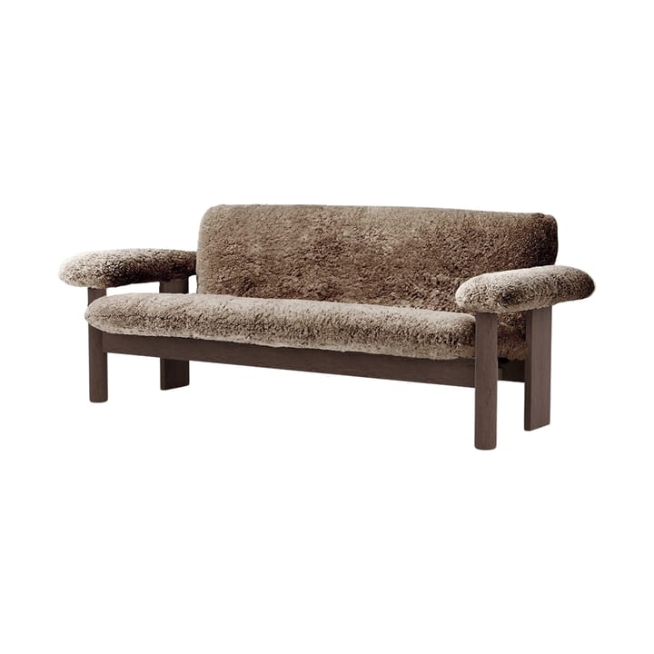 Canapé 2 places Brasilia - Dark oak-Sahara sheepskin curly - Audo Copenhagen