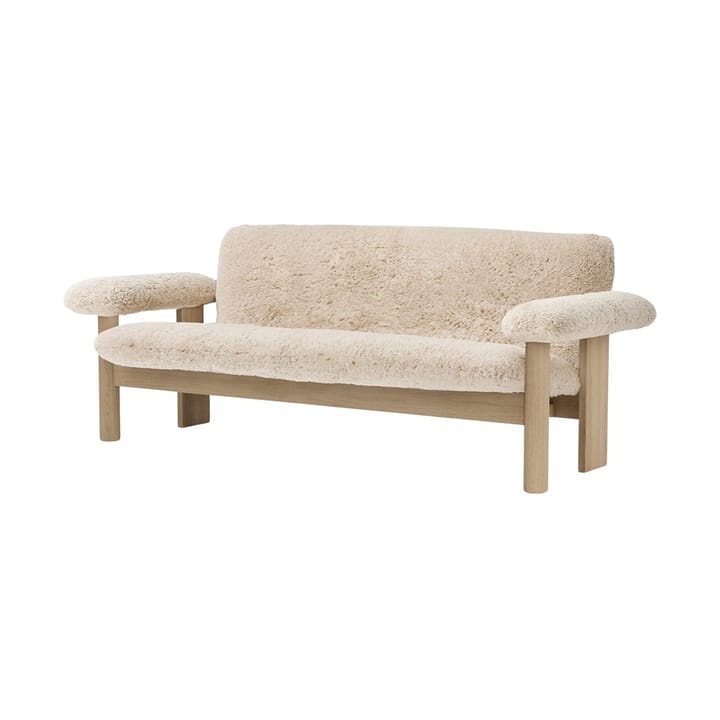 Canapé 2 places Brasilia - Natural oak-Nature sheepskin curly - Audo Copenhagen