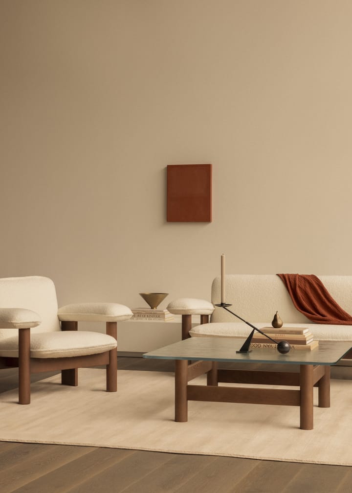 Canapé 2 places Brasilia, Natural oak-Nature sheepskin curly Audo Copenhagen