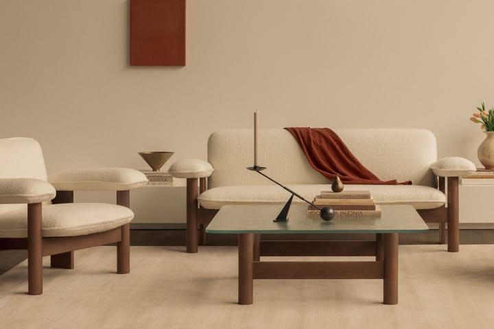 Canapé 2 places Brasilia, Natural oak-Nature sheepskin curly Audo Copenhagen