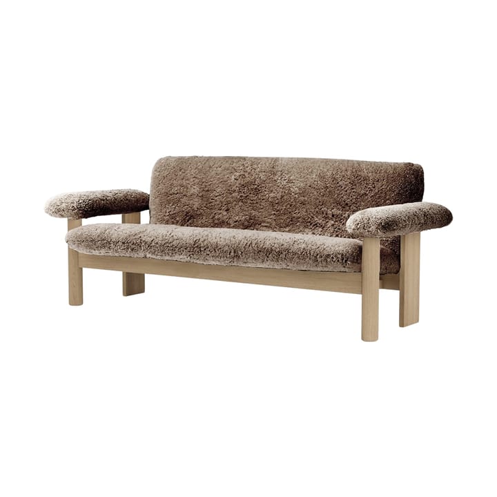 Canapé 2 places Brasilia - Natural oak-Sahara sheepskin curly - Audo Copenhagen