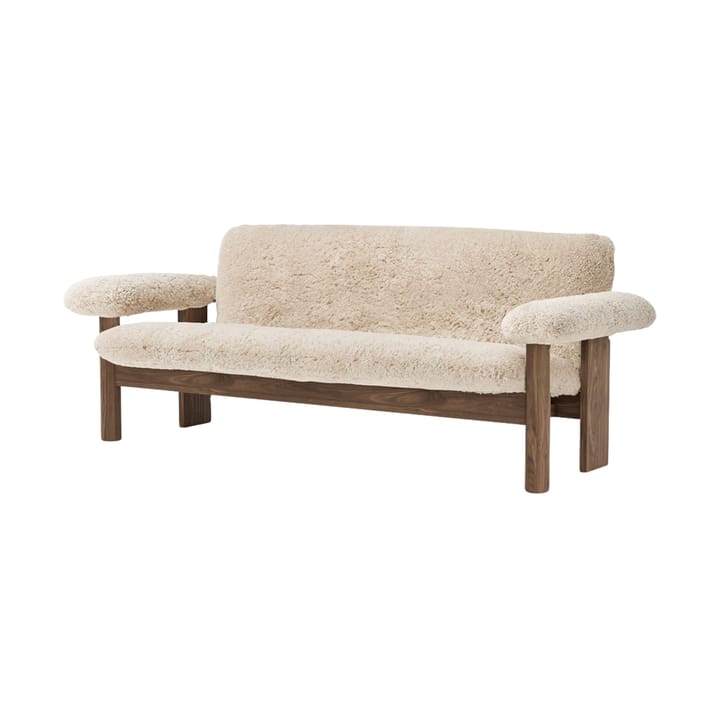 Canapé 2 places Brasilia - Walnut-Nature sheepskin curly - Audo Copenhagen