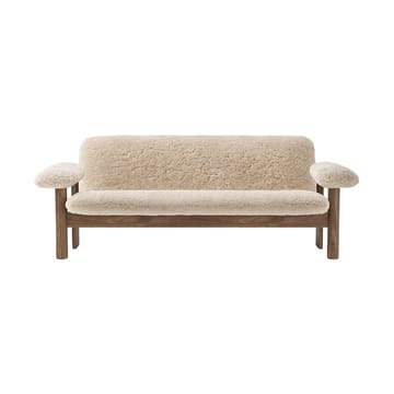 Canapé 2 places Brasilia - Walnut-Nature sheepskin curly - Audo Copenhagen