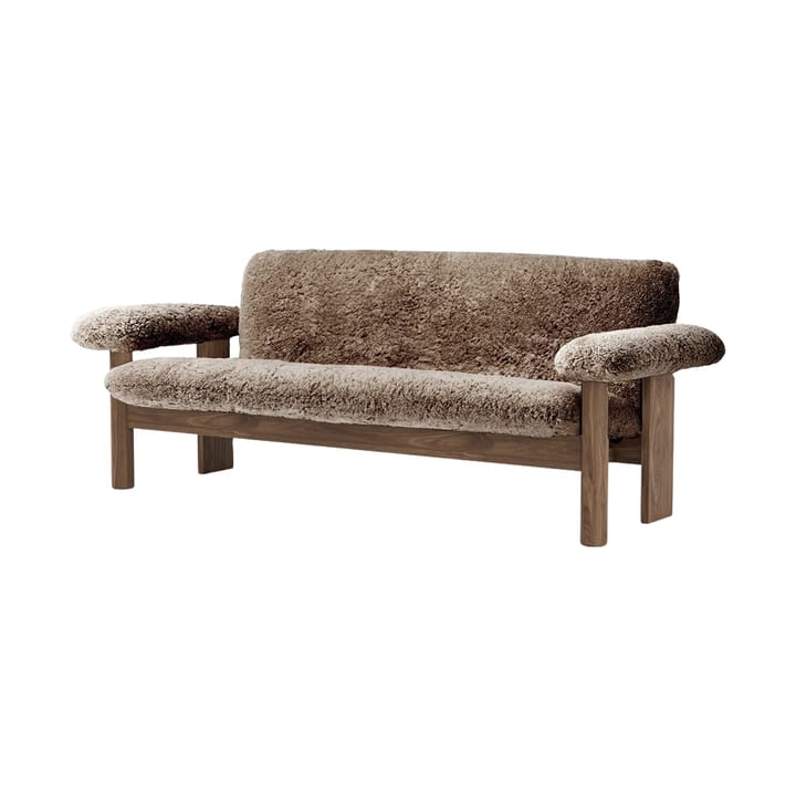 Canapé 2 places Brasilia, Walnut-Sahara sheepskin curly Audo Copenhagen