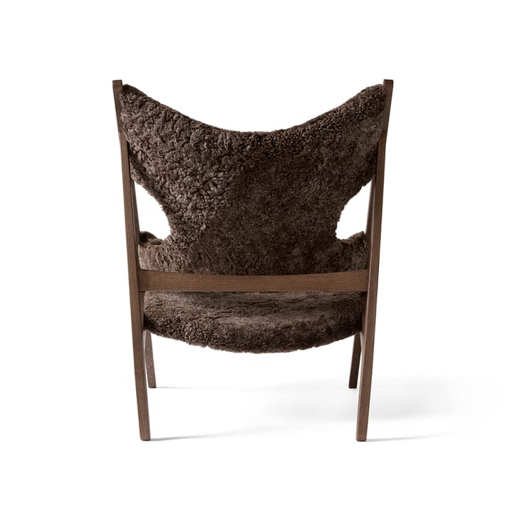 Chaise lounge Knitting, peau de mouton curly root marron foncé, structure en chêne foncé lasuré Audo Copenhagen