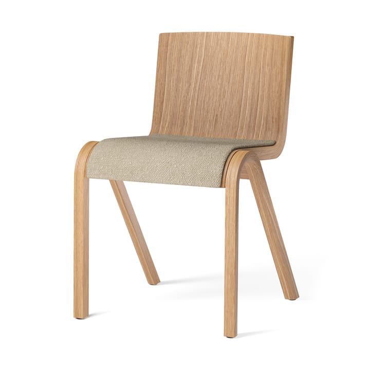 Chaise Ready assise rembourrée, Natural oak-Audo Bouclé 02 Audo Copenhagen