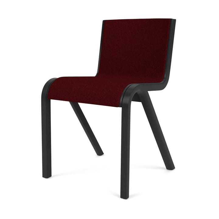 Chaise rembourrée sur le dossier et l'assise Ready - Black oak-Baru 0570 Red - Audo Copenhagen