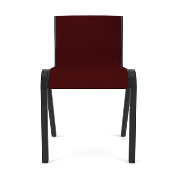 Chaise rembourrée sur le dossier et l'assise Ready - Black oak-Baru 0570 Red - Audo Copenhagen