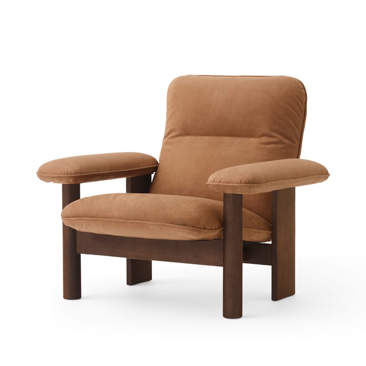 Fauteuil Brasilia - Dark oak-Dunes camel leather 21004 - Audo Copenhagen