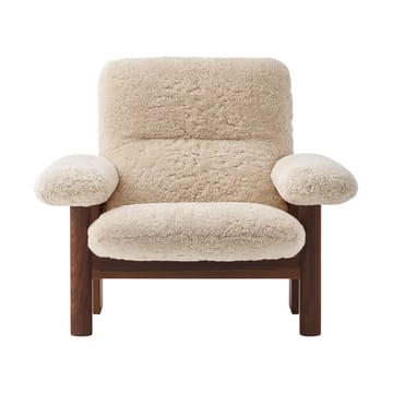 Fauteuil Brasilia - Dark oak-Nature sheepskin curly - Audo Copenhagen