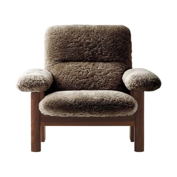 Fauteuil Brasilia - Dark oak-Sahara sheepskin curly - Audo Copenhagen