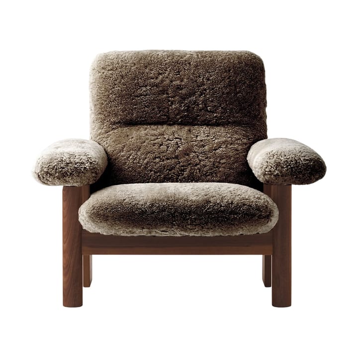 Fauteuil Brasilia, Dark oak-Sahara sheepskin curly Audo Copenhagen