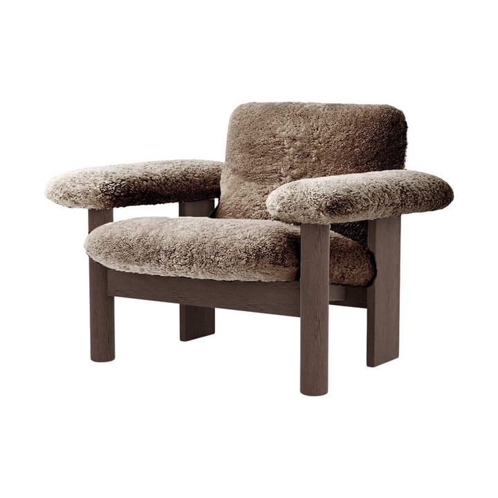 Fauteuil Brasilia low back - Dark oak-Sahara sheepskin curly - Audo Copenhagen