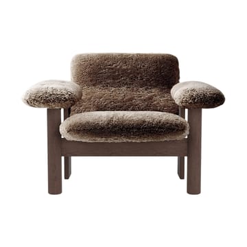 Fauteuil Brasilia low back - Dark oak-Sahara sheepskin curly - Audo Copenhagen