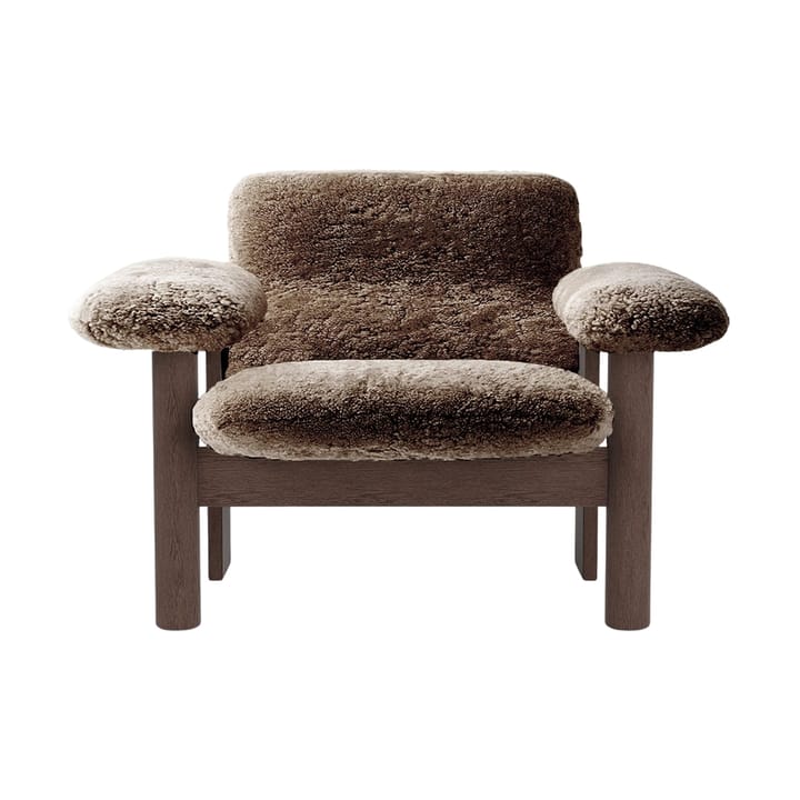 Fauteuil Brasilia low back, Dark oak-Sahara sheepskin curly Audo Copenhagen