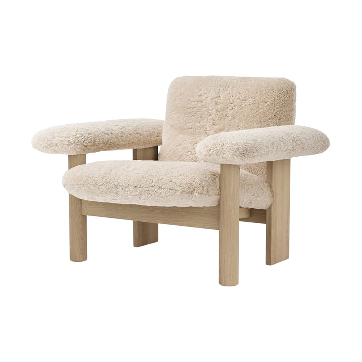 Fauteuil Brasilia low back - Natural oak-Nature sheepskin curly - Audo Copenhagen