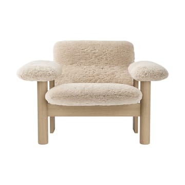 Fauteuil Brasilia low back - Natural oak-Nature sheepskin curly - Audo Copenhagen