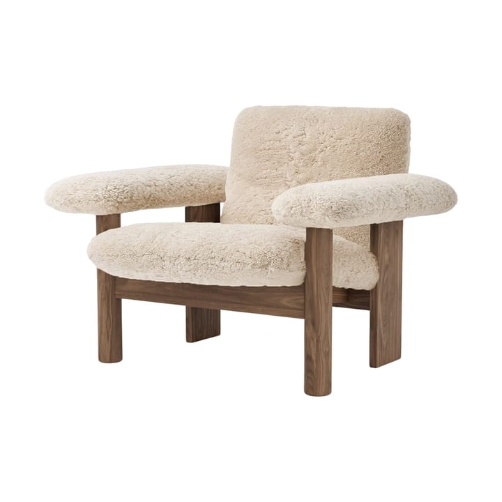 Fauteuil Brasilia low back - Walnut-Nature sheepskin curly - Audo Copenhagen