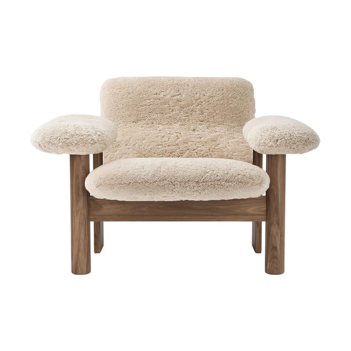 Fauteuil Brasilia low back, Walnut-Nature sheepskin curly Audo Copenhagen