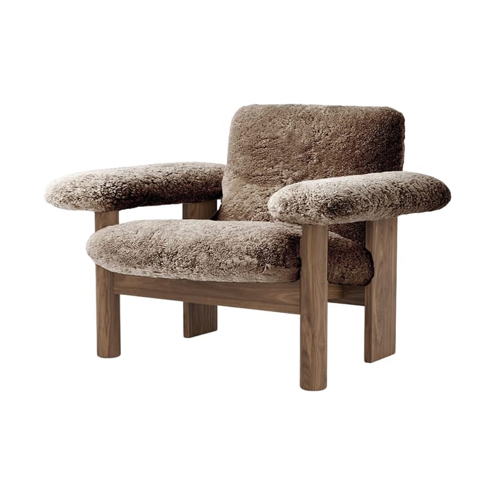 Fauteuil Brasilia low back - Walnut-Sahara sheepskin curly - Audo Copenhagen