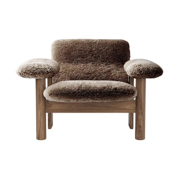 Fauteuil Brasilia low back - Walnut-Sahara sheepskin curly - Audo Copenhagen