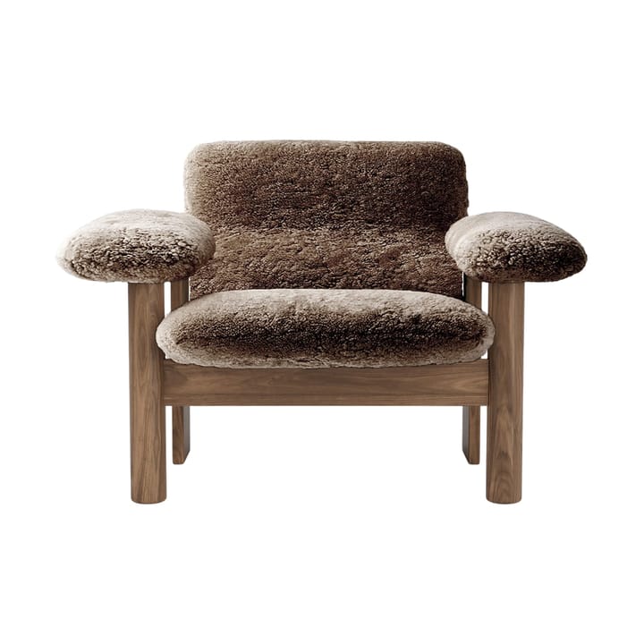 Fauteuil Brasilia low back, Walnut-Sahara sheepskin curly Audo Copenhagen